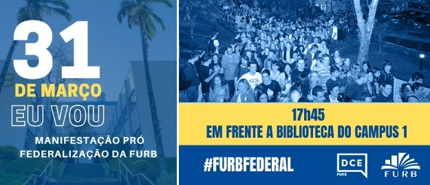 DCE da FURB convoca manifestação pró-federalização